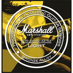 Marshall Professional Alloy Σετ 6 Χορδές Ακουστικής Κιθάρας Bronze 11-52" Light Tension