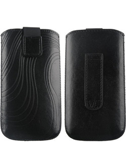 VOLTE-TEL LEATHER VELCRO LOOP ΘΗΚΗ ΠΟΥΓΚΙ SOFTCASE "S" BLACK XXL
