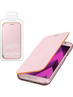 Samsung Neon Flip Cover Pink (Galaxy A3 2017)