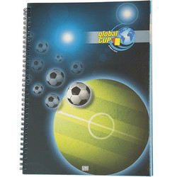 Global Cup Σπιράλ Τετράδιο Ριγέ A4 3 Θεμάτων 35343C