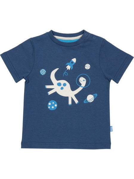 Τ-shirt Dino μπλε Kite οργανικό βαμβάκι