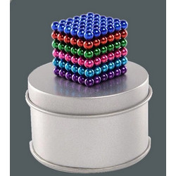 6 χρωματα - μαγνήτες 5mm 216PCS Magnetic Balls DIY Puzzle Toy - Multi-Colored (OEM)