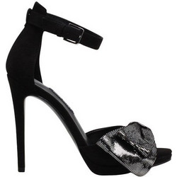 Nine West NWBELLEN2 Γυναικεία Πέδιλα Λουστρίνι Γυναικεία Πέδιλα Μαύρα με Λεπτό Ψηλό Τακούνι
