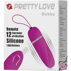 Pretty Love Debby Δονητής Egg για Ζευγάρια με Τηλεχειριστήριο 9cm Μωβ