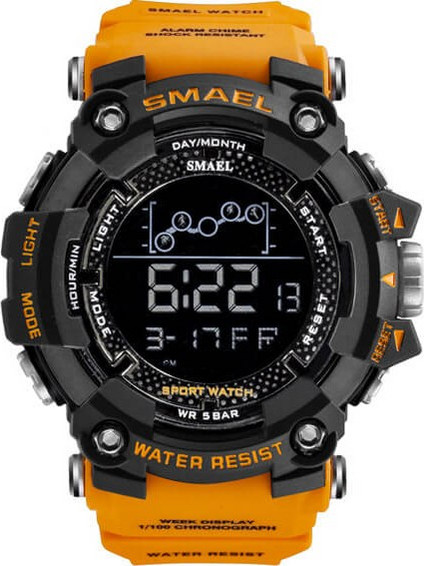 SMAEL 1802 Sports Watch Digital Display - Orange