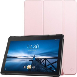 Lenovo TAB E10 TB-X104F 10.1-Inch - Ultra Thin Lightweight Stand Cover Gold Rose με πίσω κάλυμμα Διάφανο (oem)