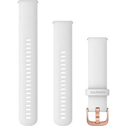 Garmin Quick Release 20mm Λουράκι Σιλικόνης White / Rose Gold Hardware
