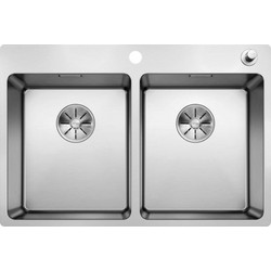 Blanco Andano 340/340-IF/A Ένθετος Νεροχύτης Inox Σατινέ 74.5x50cm