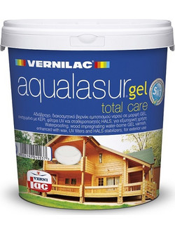 Vernilac Aqualasur Gel 606 Βερνίκι Εμποτισμού Ξύλου Νερού Satin Μαόνι 0.75lt