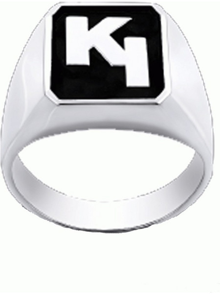 Personal Jewel Ανδρικό Δαχτυλίδι Σεβαλιέ Μονόγραμμα από Ασήμι 925 DK15.4.4PJ