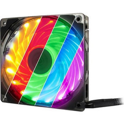 Inter-Tech Aura L-12025 Case Fan 120mm RGB με Σύνδεση 4-Pin PWM Black