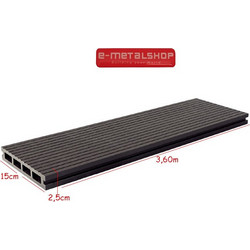 Συνθετικό πάτωμα DECK WPC γκρι σκούρο 25x150x3600mm (η τιμή αφορά το τετραγωνικό μέτρο) κωδ. BCP-03