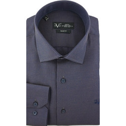 Versace 19V69 Catania 11.26 Ανδρικό Πουκάμισο Βαμβακερό Μακρυμάνικο Κανονική Γραμμή Navy Μπλε