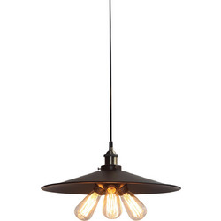 Home Lighting Dakar Κρεμαστό Φωτιστικό Οροφής Τρίφωτο Μαύρο 77-2156
