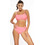 Marko Bkini Set Bikini Set Μπουστάκι Ψηλόμεσο Ροζ M-614