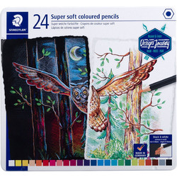 Staedtler Super Soft Κασετίνα Ξυλομπογιές Σετ 24τμχ