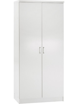 HomeMarkt Δίφυλλη Ντουλάπα Ρούχων Λευκή 80x43x181cm HM368.05