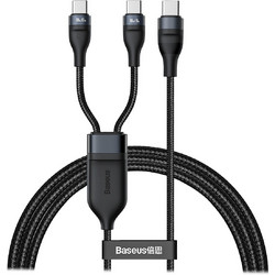 Καλώδιο BASEUS USB Type-C σε 2xUSB Type-C 100W 1.5 Μέτρα Μαύρο