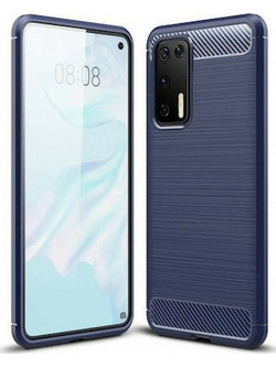 Hurtel Carbon Back Cover Μπλε (Huawei P40 Pro)