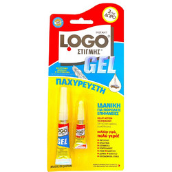 LOGO GEL 2gr +1gr παχύρευστη κυανοκρυλική κόλλα στιγμής