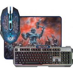 Defender Killing Storm MKP-013L Σετ Gaming Πληκτρολόγιο RGB Silver