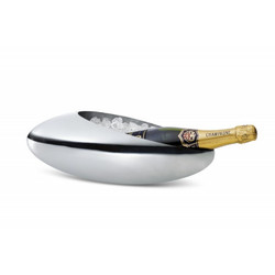 COCOON champagne cooler + tulip vase. Material:stainless steel, mirror-polished 42 cm (l) Dimensions:Length: 16 inch Width: 6 inch Height: 6 inch 129008