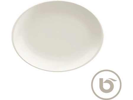 Bonna Πιάτα Ρηχά Πορσελάνης Iris White Moove 24x31cm 6τμχ