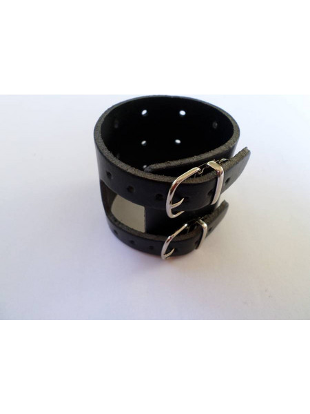 DOMLEATHERS DOMLEATHERS ΔΕΡΜΑΤΙΝΟ ΠΕΡΙΚ'ΡΠΙΟ 5,5 CM MAΎΡΟ DL0168