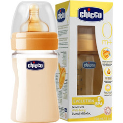 Chicco Evolution 60035-00 Πλαστικό Μπιμπερό με Θηλή Καουτσούκ κατά των Κολικών 0m+ 150ml