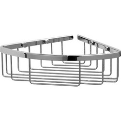Εταζέρα γωνιακή μονή ανοξείδωτη νίκελ 21x21.5x7.5cm
