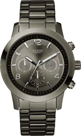 Guess Watches Spectrum Ανδρικό Ρολόι Χρονογράφος με Μαύρο