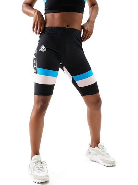 Kappa Authentic Football Eve Γυναικείο Κολάν Σορτς Ψηλόμεσο Μαύρο 3116LWW-A01