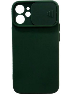 Θήκη Σιλικόνης Matt 1,5 mm Με Προστασία Κάμερας Για Apple iPhone 12 Mini 5,4'' Σκούρο Πράσινο