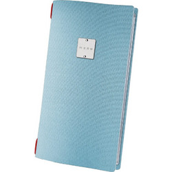 Menu PVC ECO JUTE μπλε με 2 διαφάνειες για 8 σελίδες 4RE 15 3x29 7cm DAG Italy c376507