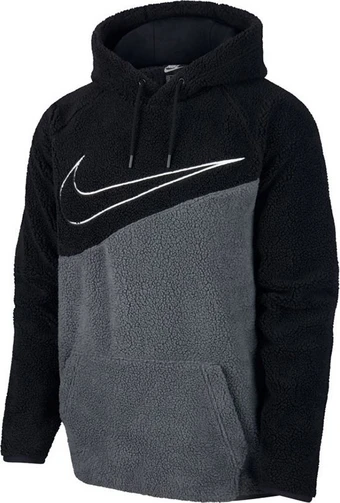 Nike sportswear swoosh sherpa pullover online hoodi