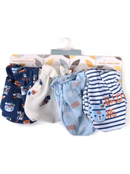 Βρεφικά Γαντάκια 4 Ζευγάρια Tibby Blue Cangaroo 3800146264253