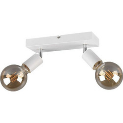 Φωτιστικό Οροφής - Σποτ Vannes R80182031 2xE27 40W 9x26x12cm White Mat RL Lighting Μέταλλο