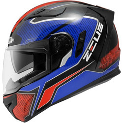 Zeus ZS-813A Black / Blue / Red Κράνος Μηχανής Full Face 1580gr