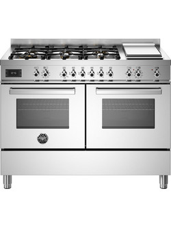 Bertazzoni PRO126G2EXT Κουζίνα Αερίου & Ρεύματος με Εστίες Αερίου 119.5cm