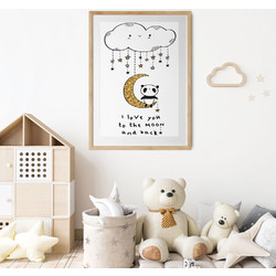 ΠΑΙΔΙΚΗ ΑΦΙΣΑ BABY PANDA 48270 (PVC/PLEXIGLASS ΦΥΣΙΚΟ ΞΥΛΟ ΜΕ ΠΛΑΙΣΙΟ) 20x30cm