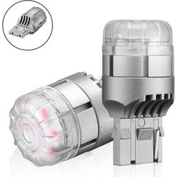 T20 LED 7440 μονοπολική 12V 9 SMD 3020 9W 240LM κόκκινο 2 τεμάχια A500 SL2 7440R NOVSIGHT