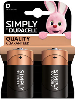 Duracell Simply D 2τμχ