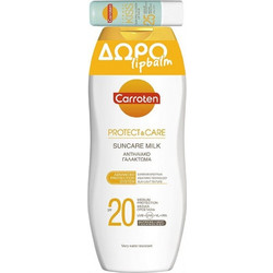 Carroten Protect & Care Milk 20 200ml + Kiss Lip Balm SPF25 4.8gr