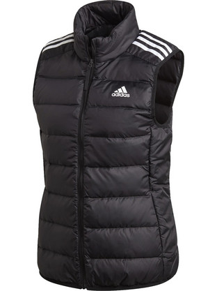 Adidas Essentials Αμάνικο Γυναικείο Μπουφάν Χειμωνιάτικο Puffer Κοντό Μαύρο GH4586