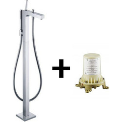 Hansgrohe Axor Citterio 39451000 Μοντέρνα Τετράγωνη Μπαταρία Ελεύθερης Τοποθέτησης Χρωμέ με Μηχανισμό
