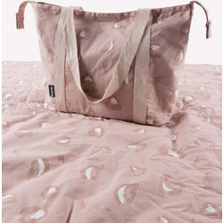 Minene Χαλάκι Πικνίκ 135x135εκ. με Τσάντα Μεταφοράς Pink Leopard
