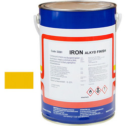Hydroton Iron Alkyd Finish Βερνικόχρωμα Μετάλλου Κίτρινο Ral-1023 Gloss 4lt