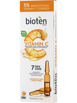 Bioten Vitamin C Anti-Age Ampules Αντιγηραντικό Serum Προσώπου για Λάμψη με Βιταμίνη C 7x1.3ml