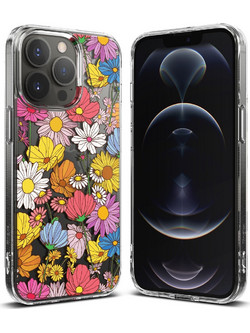 Θήκη Σιλικόνης Ringke Fusion Design PC Case with TPU Bumper for iPhone 13 Pro Max Vivid Flowers (FD553R50)