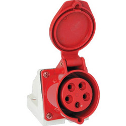FIXED INDUSTRIAL SOCKET HT-145 125A IP44 3P+N+E 400V - 37145